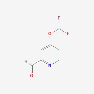 4-(Difluoromethoxy)picolinaldehyde chemical structure (CAS 1315361-42-2)