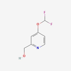 (4-(Difluoromethoxy)pyridin-2-yl)methanol chemical structure (CAS 1315361-55-7)