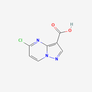 5-Chloropyrazolo[1,5-a]pyrimidine-3-carboxylic acid chemical structure (CAS 1315364-91-0)