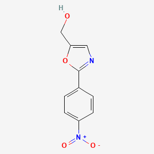 [2-(4-Nitrophenyl)-1,3-oxazol-5-yl]methanol chemical structure (CAS 1315365-55-9)