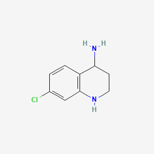 7-Chloro-1,2,3,4-tetrahydroquinolin-4-amine chemical structure (CAS 1315365-92-4)