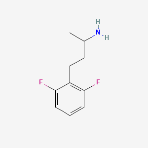 4-(2,6-Difluorophenyl)butan-2-amine chemical structure (CAS 1315373-41-1)