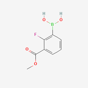 (2-Fluoro-3-(methoxycarbonyl)phenyl)boronic acid chemical structure (CAS 1315476-07-3)