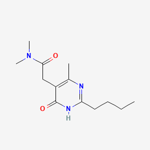 2-(2-Butyl-4-hydroxy-6-methylpyrimidin-5-yl)-N,N-dimethylacetamide chemical structure (CAS 1315478-13-7)