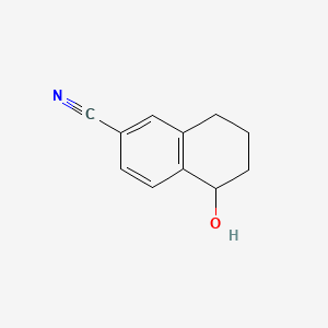 5-Hydroxy-5,6,7,8-tetrahydronaphthalene-2-carbonitrile chemical structure (CAS 1315479-99-2)