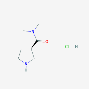 (R)-N,N-Dimethyl-3-pyrrolidinecarboxamide hydrochloride chemical structure (CAS 1315592-39-2)
