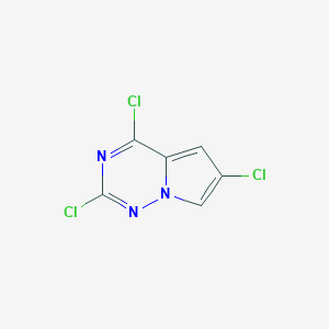 2,4,6-Trichloropyrrolo[2,1-f][1,2,4]triazine chemical structure (CAS 1315593-59-9)