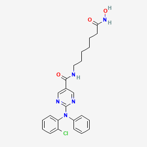 2-((2-Chlorophenyl)(phenyl)amino)-N-(7-(hydroxyamino)-7-oxoheptyl)pyrimidine-5-carboxamide chemical structure (CAS 1316215-12-9)