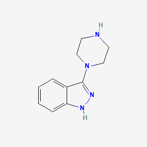 3-(Piperazin-1-yl)-1H-indazole chemical structure (CAS 131633-88-0)