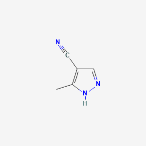 3-Methyl-1H-pyrazole-4-carbonitrile chemical structure (CAS 131661-41-1)