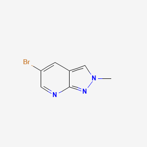 5-Bromo-2-methyl-2H-pyrazolo[3,4-b]pyridine chemical structure (CAS 1316852-65-9)