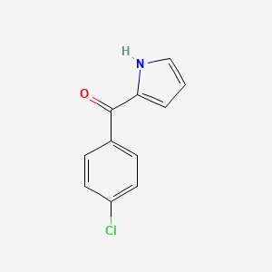 (4-Chlorophenyl)(1H-pyrrol-2-yl)methanone chemical structure (CAS 13169-71-6)