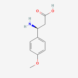 (S)-3-Amino-3-(4-methoxyphenyl)propanoic acid chemical structure (CAS 131690-56-7)