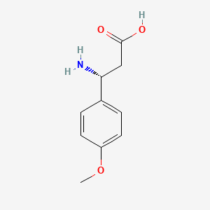 (R)-3-Amino-3-(4-methoxyphenyl)propanoic acid chemical structure (CAS 131690-57-8)
