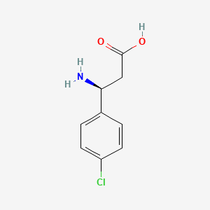 (S)-3-Amino-3-(4-chlorophenyl)propanoic acid chemical structure (CAS 131690-60-3)