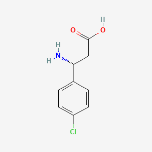 (R)-3-Amino-3-(4-chlorophenyl)propanoic acid chemical structure (CAS 131690-61-4)