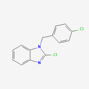 2-Chloro-1-(4-chlorobenzyl)-1H-benzo[d]imidazole chemical structure (CAS 131705-80-1)