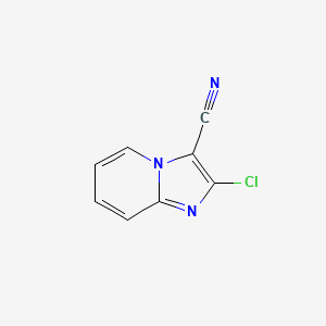 2-Chloroimidazo[1,2-a]pyridine-3-carbonitrile chemical structure (CAS 131773-48-3)