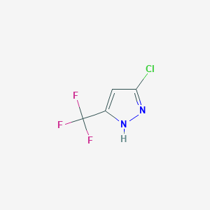 5-Chloro-3-(trifluoromethyl)-1H-pyrazole chemical structure (CAS 131797-35-8)