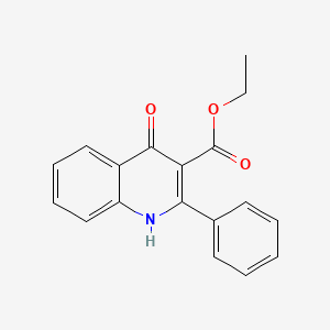 Ethyl 4-hydroxy-2-phenylquinoline-3-carboxylate chemical structure (CAS 13180-36-4)