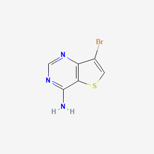 7-Bromothieno[3,2-d]pyrimidin-4-amine chemical structure (CAS 1318133-32-2)