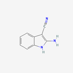 2-Amino-1H-indole-3-carbonitrile chemical structure (CAS 131816-47-2)