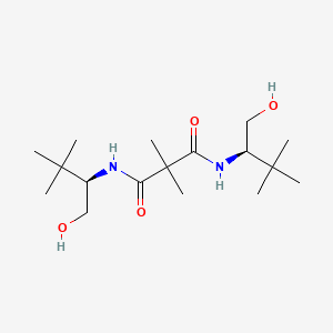 N1,N3-Bis((R)-1-hydroxy-3,3-dimethylbutan-2-yl)-2,2-dimethylmalonamide chemical structure (CAS 131833-96-0)