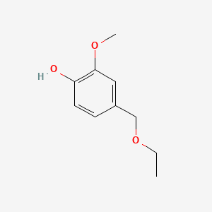 4-(Ethoxymethyl)-2-methoxyphenol chemical structure (CAS 13184-86-6)