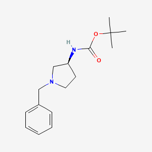 (S)-tert-Butyl (1-benzylpyrrolidin-3-yl)carbamate chemical structure (CAS 131852-53-4)