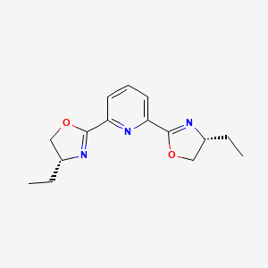 2,6-Bis((R)-4-ethyl-4,5-dihydrooxazol-2-yl)pyridine chemical structure (CAS 131864-68-1)