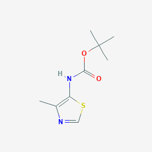 tert-Butyl (4-methylthiazol-5-yl)carbamate chemical structure (CAS 1318758-14-3)