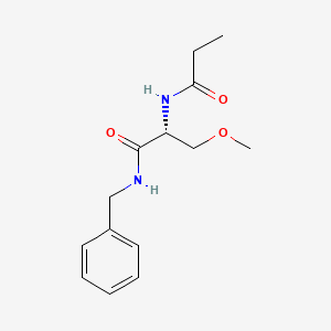 (R)-N-Benzyl-3-methoxy-2-propionamidopropanamide chemical structure (CAS 1318777-56-8)