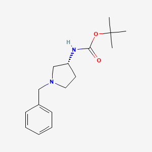 (R)-tert-Butyl (1-benzylpyrrolidin-3-yl)carbamate chemical structure (CAS 131878-23-4)