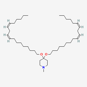 1-Methyl-4,4-bis(((9Z,12Z)-octadeca-9,12-dien-1-yl)oxy)piperidine chemical structure (CAS 1318793-78-0)