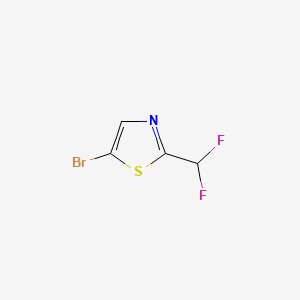 5-Bromo-2-(difluoromethyl)thiazole chemical structure (CAS 1319255-36-1)