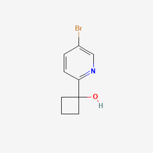 1-(5-Bromopyridin-2-yl)cyclobutanol chemical structure (CAS 1319256-44-4)