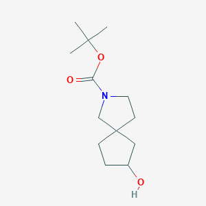 tert-Butyl 7-hydroxy-2-azaspiro[4.4]nonane-2-carboxylate chemical structure (CAS 1319716-41-0)