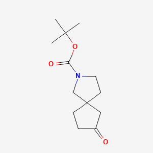 tert-Butyl 7-oxo-2-azaspiro[4.4]nonane-2-carboxylate chemical structure (CAS 1319716-42-1)