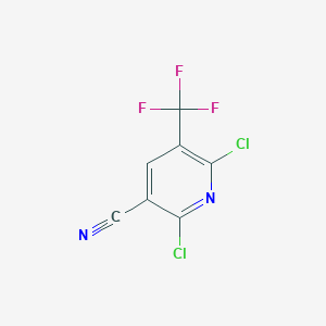 2,6-Dichloro-5-(trifluoromethyl)nicotinonitrile chemical structure (CAS 1319804-30-2)