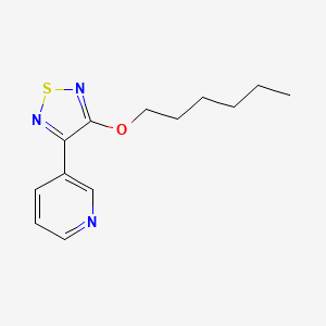 3-(Hexyloxy)-4-(pyridin-3-yl)-1,2,5-thiadiazole chemical structure (CAS 131987-69-4)