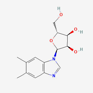 (2S,3R,4S,5R)-2-(5,6-Dimethyl-1H-benzo[d]imidazol-1-yl)-5-(hydroxymethyl)tetrahydrofuran-3,4-diol chemical structure (CAS 132-13-8)