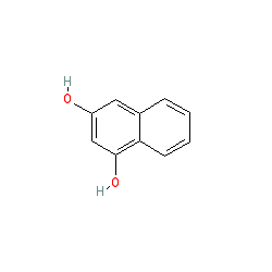 Naphthalene-1,3-diol chemical structure (CAS 132-86-5)