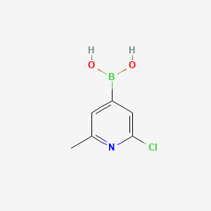 (2-Chloro-6-methylpyridin-4-yl)boronic acid chemical structure (CAS 1320397-15-6)