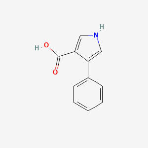 4-Phenyl-1H-pyrrole-3-carboxylic acid chemical structure (CAS 132040-12-1)