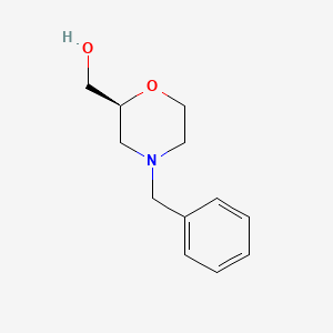 (S)-4-Benzyl-2-(hydroxymethyl)morpholine chemical structure (CAS 132073-82-6)