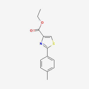 Ethyl 2-(p-tolyl)thiazole-4-carboxylate chemical structure (CAS 132089-32-8)
