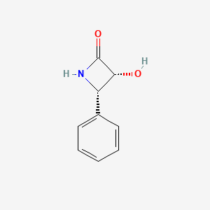(3R,4S)-3-Hydroxy-4-phenylazetidin-2-one chemical structure (CAS 132127-34-5)