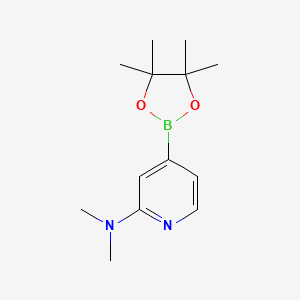 N,N-Dimethyl-4-(4,4,5,5-tetramethyl-1,3,2-dioxaborolan-2-yl)pyridin-2-amine chemical structure (CAS 1321518-05-1)
