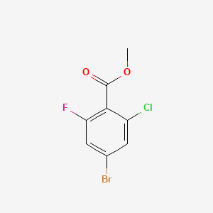 Methyl 4-bromo-2-chloro-6-fluorobenzoate chemical structure (CAS 1321613-02-8)