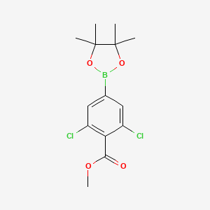 Methyl 2,6-dichloro-4-(4,4,5,5-tetramethyl-1,3,2-dioxaborolan-2-yl)benzoate chemical structure (CAS 1321613-04-0)